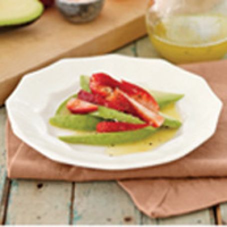 Avocado and Strawberries with Honey Vinaigrette