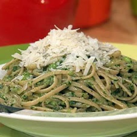 Whole Wheat Linguini or Spaghetti with Peas and Herbs