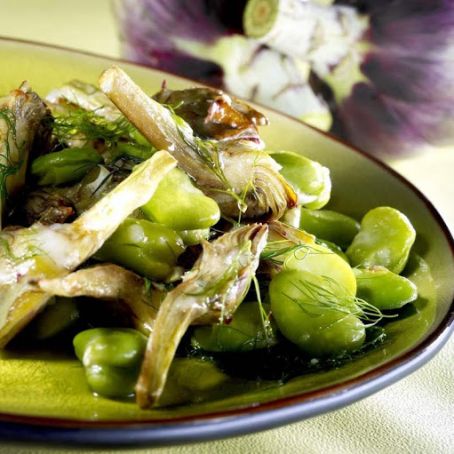 Crete-style Broad Beans and Artichokes