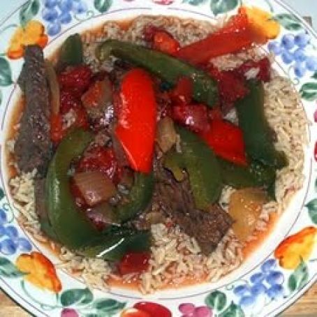 Slow Cooker Pepper Steak