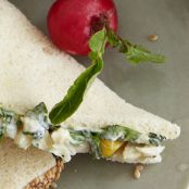 Sesame-Crusted Crab and Mango Tea Sandwiches