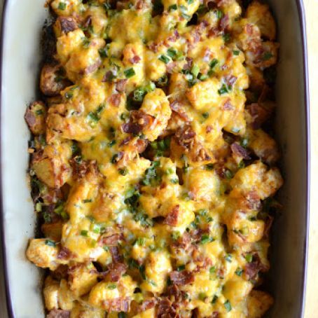 Loaded Baked Potato and Buffalo Chicken Casserole