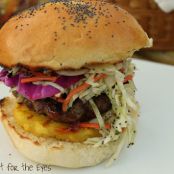 Hawaiian Burger with Hawaiian-Style Slaw