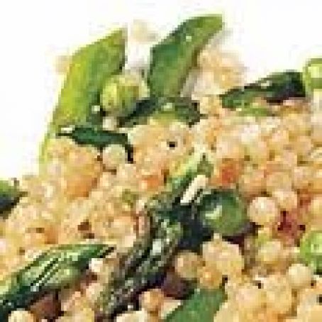 Israeli Couscous with Asparagus and Peas