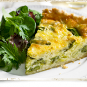 Quiche with Asparagus, Leek and Kerrygold Reserve Cheddar Cheese