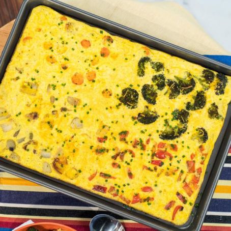 Cheat Sheet Roasted Vegetable Frittata