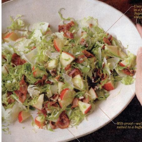 Brussels Sprouts Salad w/ apples, pecans and manchego