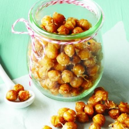 Garlic Parmesan Roasted Chickpeas