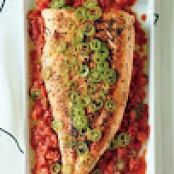 Grilled Salmon with Melted Tomatoes