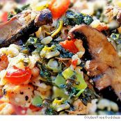 Mediterranean Chicken and Spinach Rice Bake