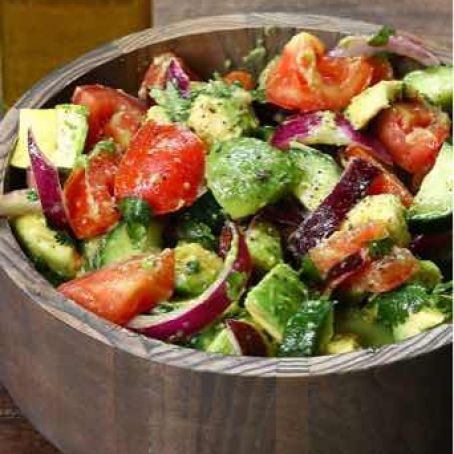 Cucumber, Tomato and Avocado Salad