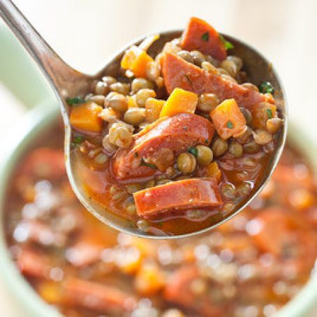 Hearty Spanish-Style Lentil and Chorizo Soup
