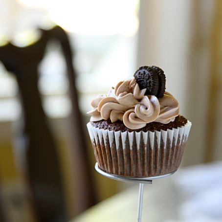 Cookie-Stuffed Chocolate Cupcakes