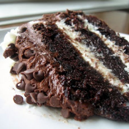 Chocolate Layer Cake with Cream Cheese Filling