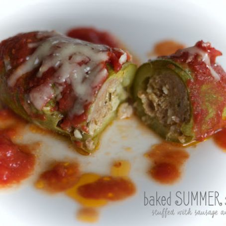 baked summer squash - stuffed to perfection!