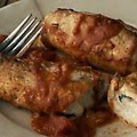 Chicken Scallopine with Sage and Fontina Cheese