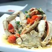 Whole Roasted Dungeness Crab, Mint, Parsley and Oven-Roasted Tomatoes