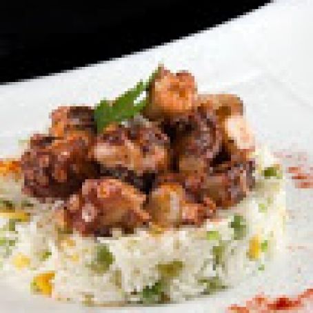 ENSALADA DE ARROZ CON PULPO
