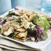 Red Leaf & Cabbage Salad with Grilled Tarragon Chicken