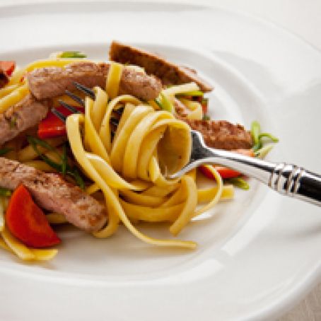Fettuccine with Five-Spice Pork and Carrots