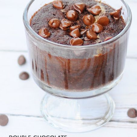 Double Chocolate Peanut Butter Mug Cake