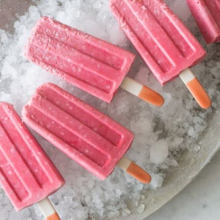 Raspberry Coconut Popsicles