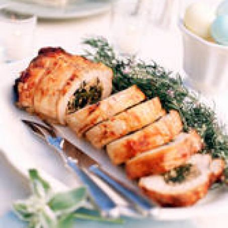 Apple Stuffed Pork Tenderloin