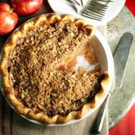 Crumb-Topped Apple Trio Pie
