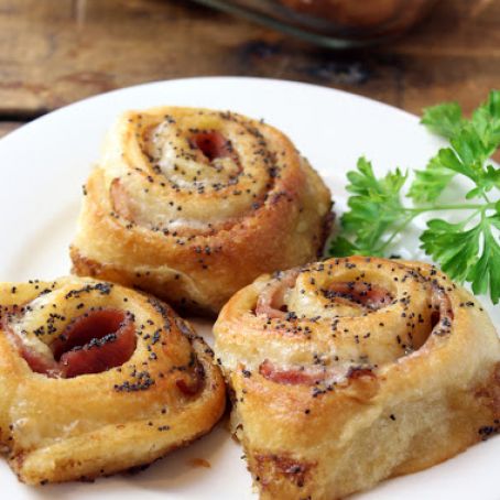 Hot Ham & Cheese Rolls