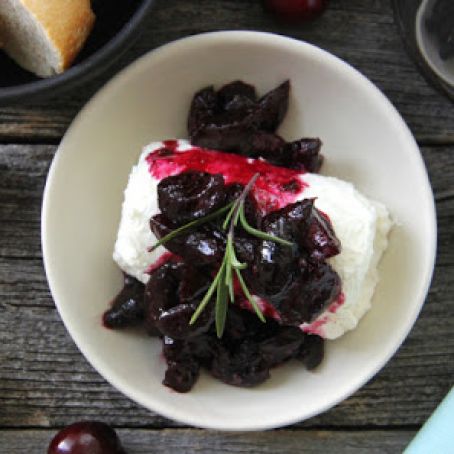Cherry & Wine Compote with Goat Cheese