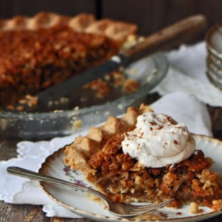 Maple Oatmeal Walnut Pie