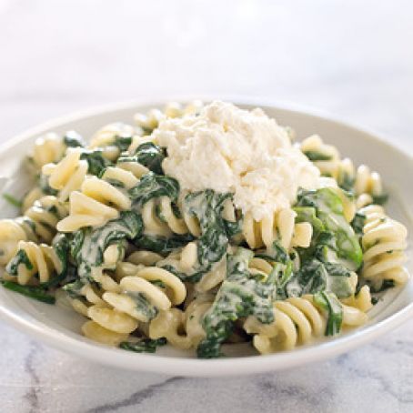 Fusilli with Ricotta and Spinach