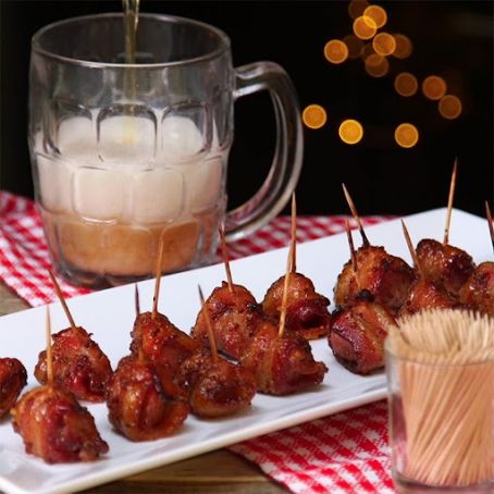 Bacon Wrapped Kielbasa Bites