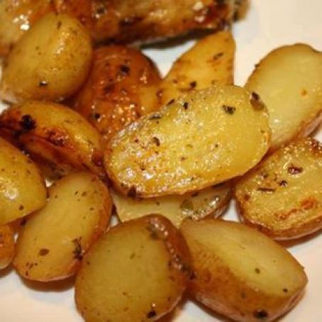 Greek Style Oven Roasted Lemon Butter Parmesan Potatoes