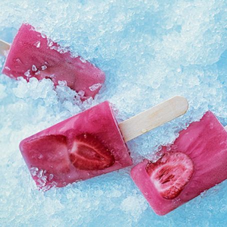 Strawberry and Cranberry Popsicles