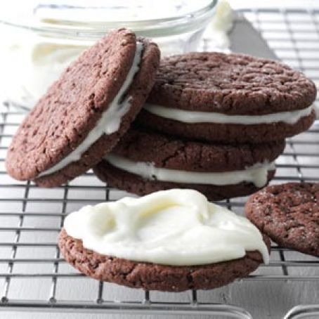 Peppermint Patty Sandwich Cookies