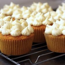 carrot cake with maple-cream cheese frosting