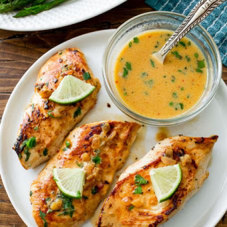 Chicken with Creamy Cilantro Lime Sauce