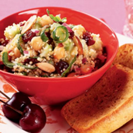 Spinach-Quinoa Salad with Cherries and Almonds