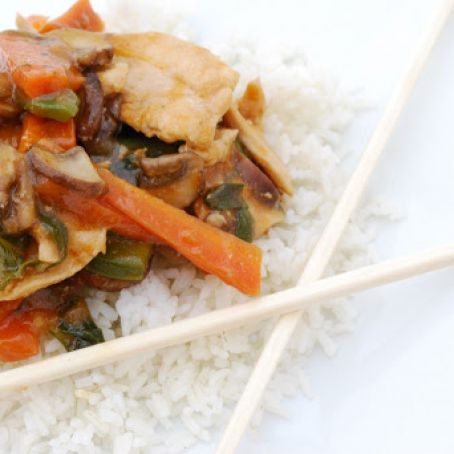 Stir-Fried Chicken with Spicy Thai Basil Sauce Recipe | Cake and Allie