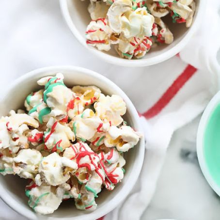 White Chocolate Peppermint Popcorn and Cashews