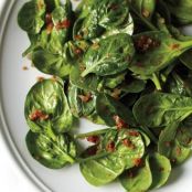 Wilted Spinach Salad with Caramelized Shallots