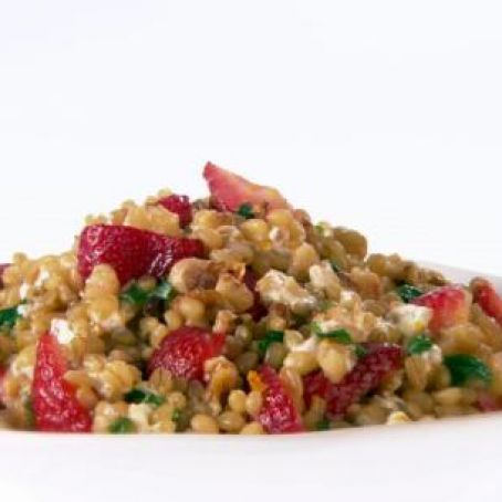 Wheat Berries with Strawberries and Goat Cheese