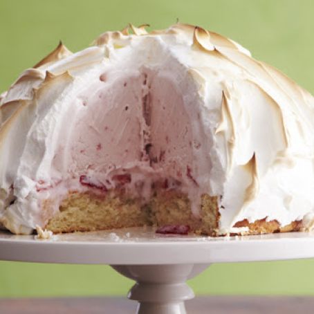 Strawberry Shortcake Baked Alaska