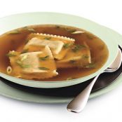 Wild Mushroom Ravioli in Porcini Broth