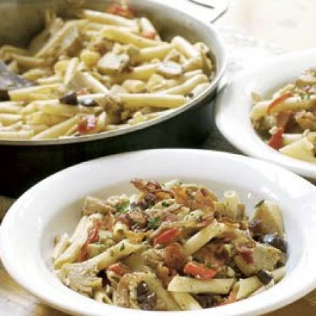 Penne with Artichokes & Feta