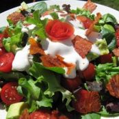BLT Salad with Chipotle Ranch Dressing