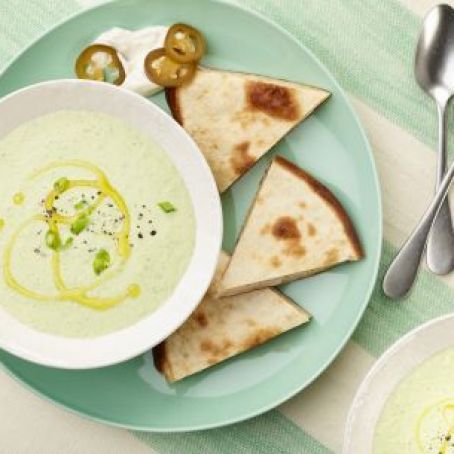 10-Minute Green Gazpacho and Smoky Quesadilla