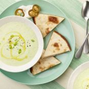 10-Minute Green Gazpacho and Smoky Quesadilla