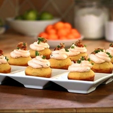 Bacon Corn Muffins with Savory Cream Cheese Frosting